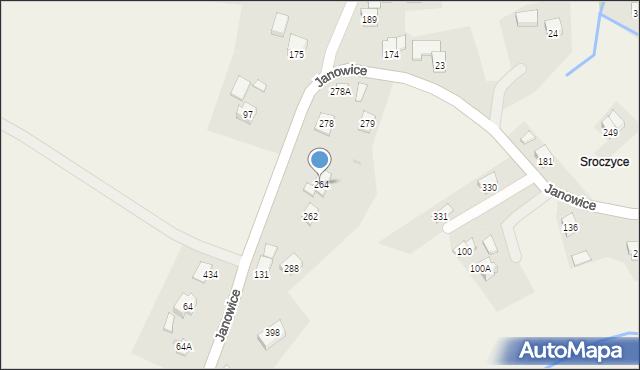 Janowice, Janowice, 264, mapa Janowice
