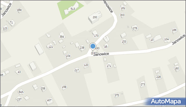 Janowice, Janowice, 315, mapa Janowice