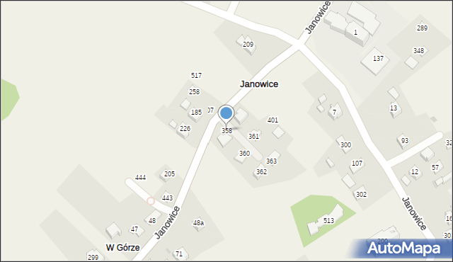 Janowice, Janowice, 358, mapa Janowice
