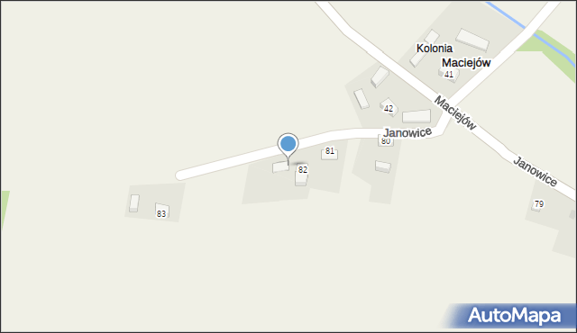 Janowice, Janowice, 82A, mapa Janowice