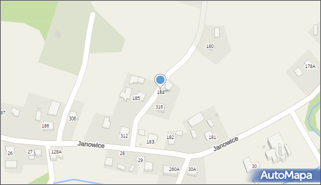 Janowice, Janowice, 184, mapa Janowice