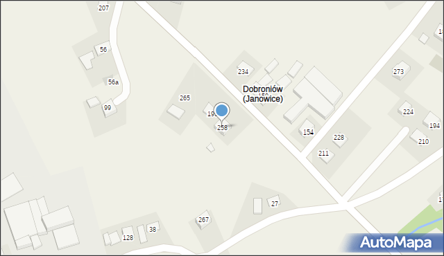 Janowice, Janowice, 258, mapa Janowice