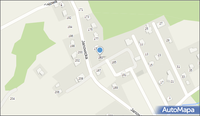 Janowice, Janowicka, 181, mapa Janowice