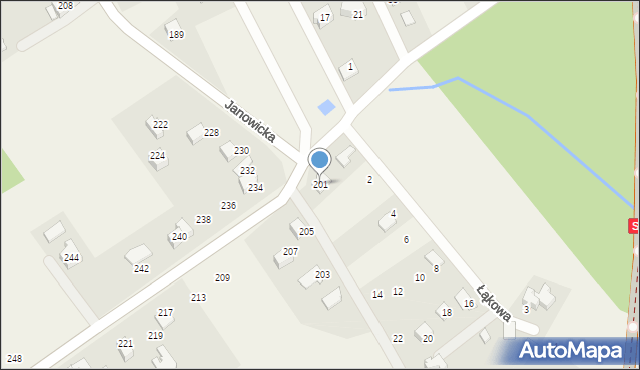 Janowice, Janowicka, 201, mapa Janowice