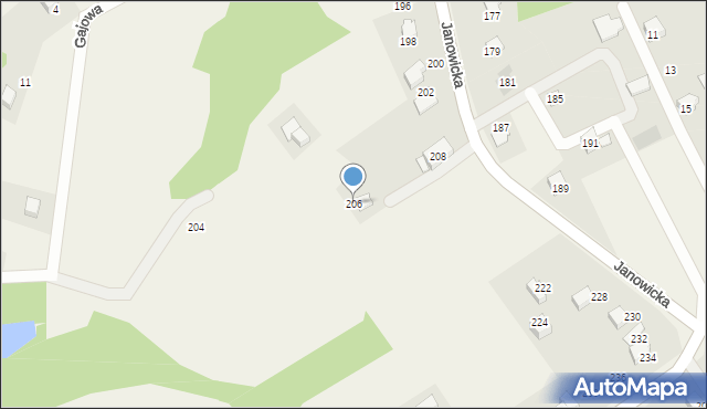 Janowice, Janowicka, 206, mapa Janowice