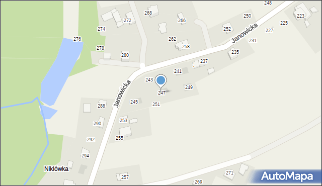 Janowice, Janowicka, 247, mapa Janowice