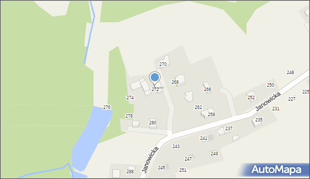 Janowice, Janowicka, 272, mapa Janowice