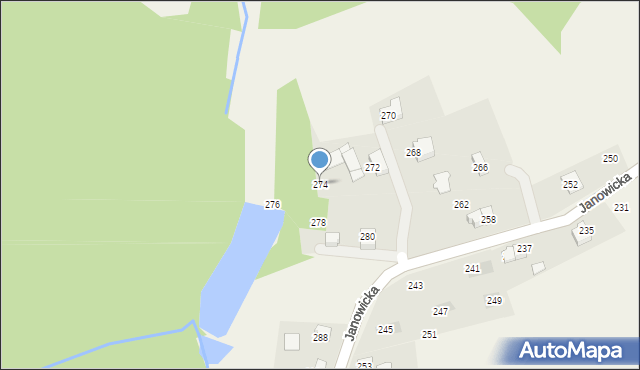 Janowice, Janowicka, 274, mapa Janowice