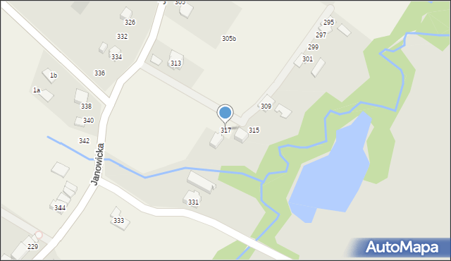 Janowice, Janowicka, 317, mapa Janowice