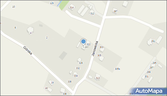 Janowice, Janowicka, 324, mapa Janowice