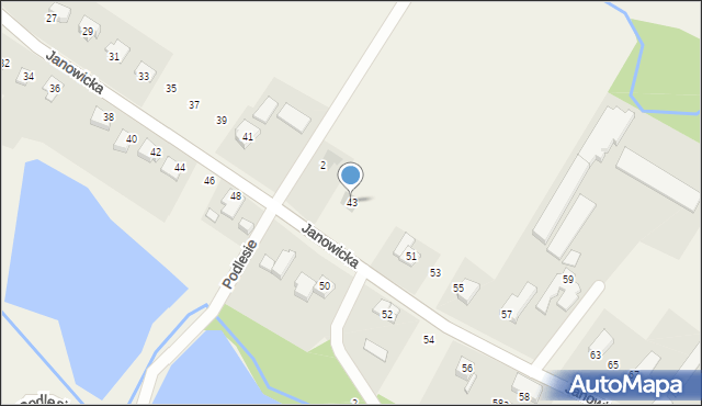 Janowice, Janowicka, 43, mapa Janowice
