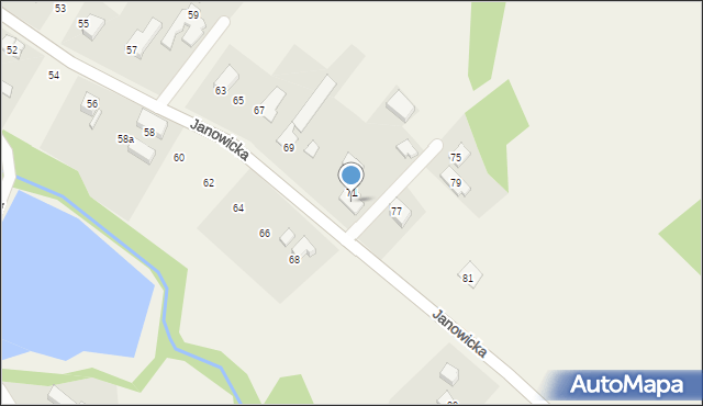 Janowice, Janowicka, 73, mapa Janowice