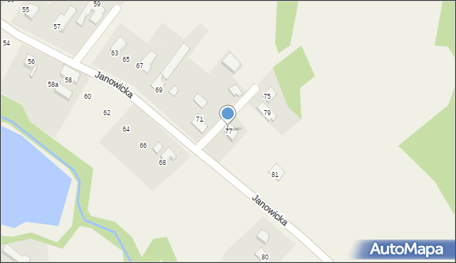 Janowice, Janowicka, 77, mapa Janowice