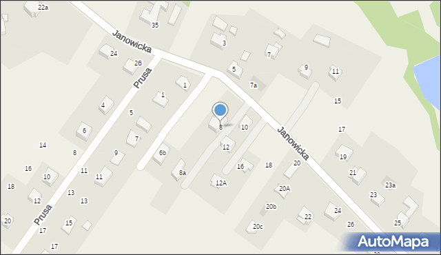 Janowice, Janowicka, 8, mapa Janowice