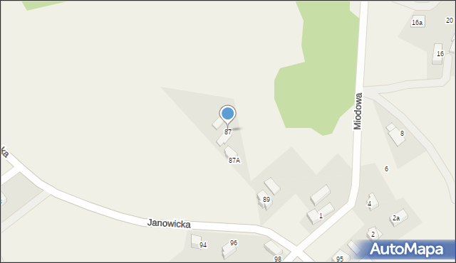 Janowice, Janowicka, 87, mapa Janowice