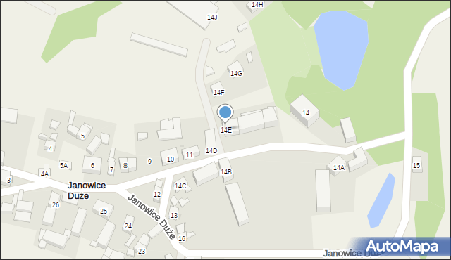 Janowice Duże, Janowice Duże, 14E, mapa Janowice Duże