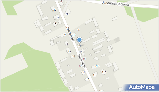 Janowicze, Janowicze, 13, mapa Janowicze