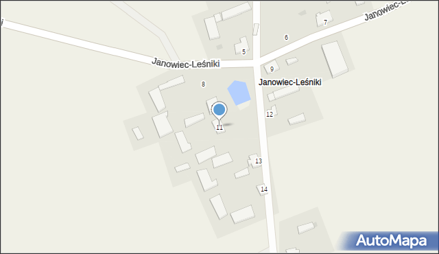 Janowiec-Leśniki, Janowiec-Leśniki, 11, mapa Janowiec-Leśniki