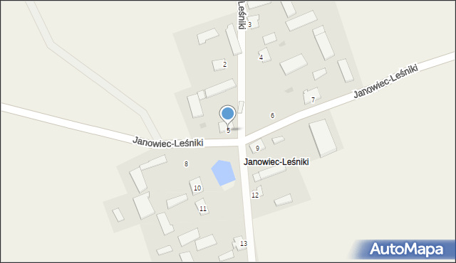 Janowiec-Leśniki, Janowiec-Leśniki, 5, mapa Janowiec-Leśniki