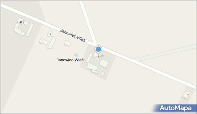 Janowiec-Wieś, Janowiec-Wieś, 8, mapa Janowiec-Wieś