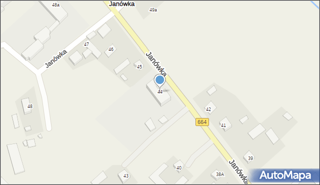 Janówka, Janówka, 44, mapa Janówka