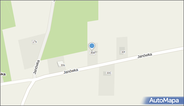 Janówka, Janówka, 30A, mapa Janówka