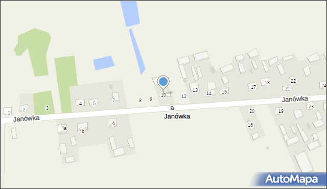 Janówka, Janówka, 10, mapa Janówka