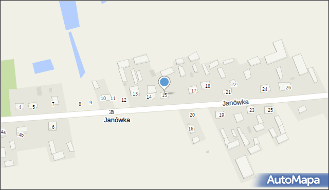 Janówka, Janówka, 15, mapa Janówka