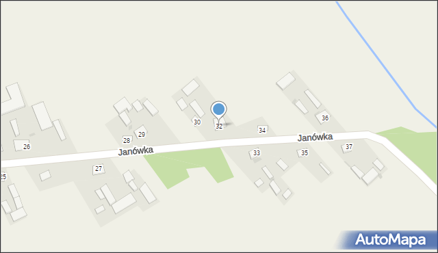 Janówka, Janówka, 32, mapa Janówka