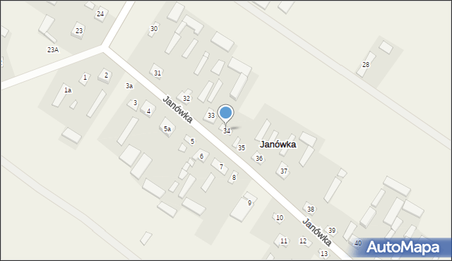 Janówka, Janówka, 34, mapa Janówka