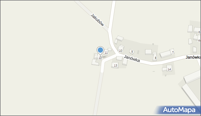 Janówka, Janówka, 12, mapa Janówka