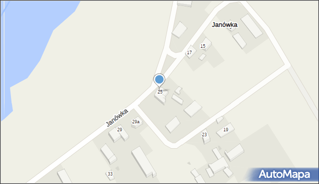 Janówka, Janówka, 25, mapa Janówka