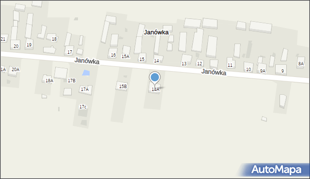 Janówka, Janówka, 14A, mapa Janówka