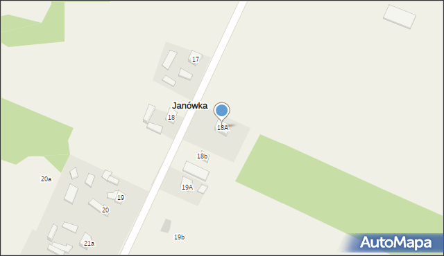 Janówka, Janówka, 18A, mapa Janówka