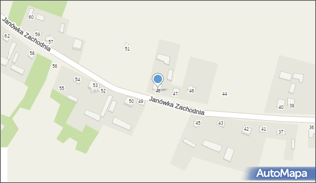 Janówka Zachodnia, Janówka Zachodnia, 48, mapa Janówka Zachodnia