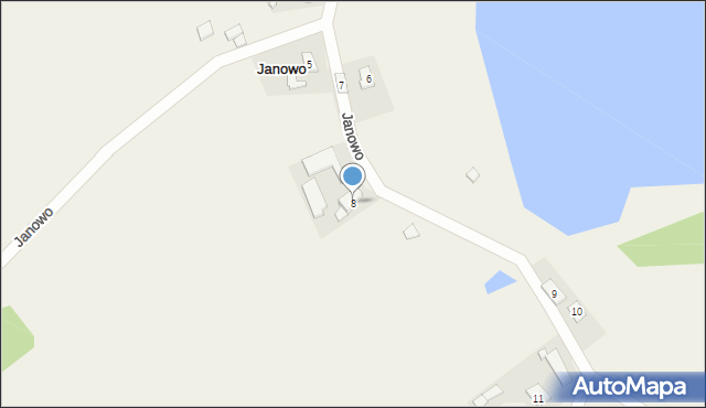 Janowo, Janowo, 8, mapa Janowo