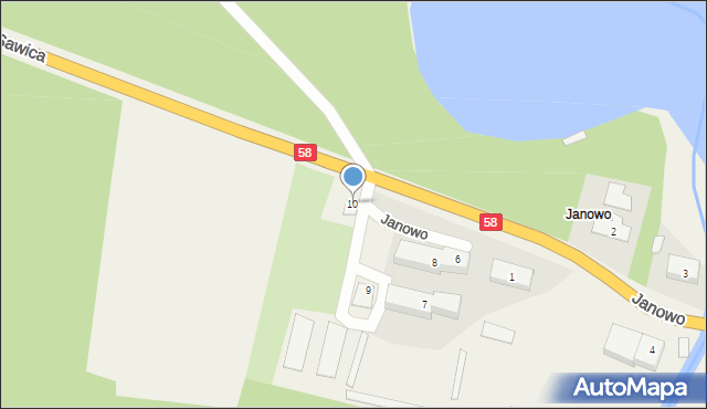 Janowo, Janowo, 10, mapa Janowo