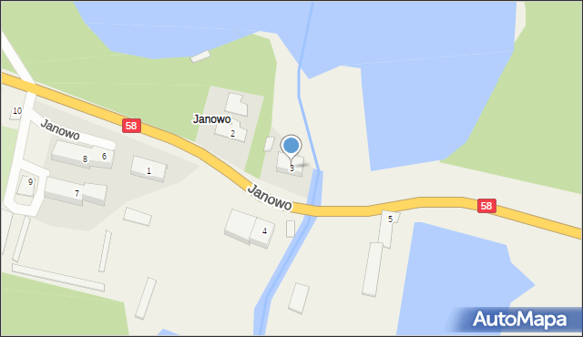 Janowo, Janowo, 3, mapa Janowo