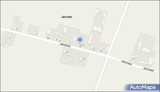 Janowo, Janowo, 8, mapa Janowo