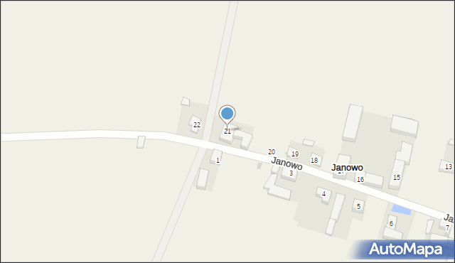 Janowo, Janowo, 21, mapa Janowo