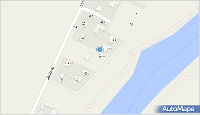 Janowo, Janowo, 62, mapa Janowo