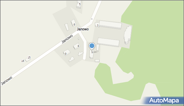 Janowo, Janowo, 7, mapa Janowo