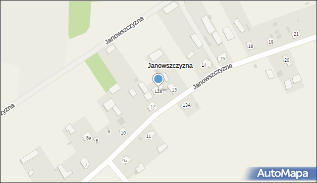 Janowszczyzna, Janowszczyzna, 12a, mapa Janowszczyzna