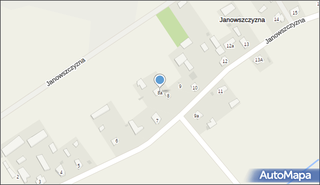 Janowszczyzna, Janowszczyzna, 8a, mapa Janowszczyzna