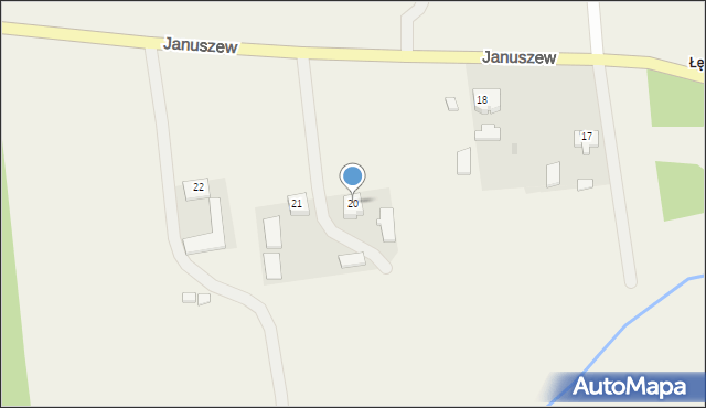 Januszew, Januszew, 20, mapa Januszew