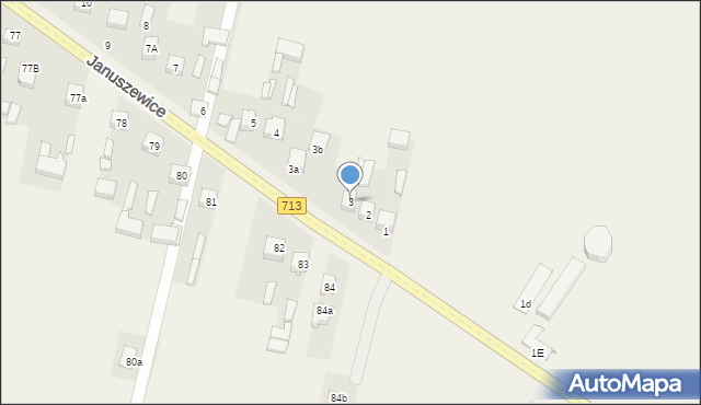Januszewice, Januszewice, 3, mapa Januszewice