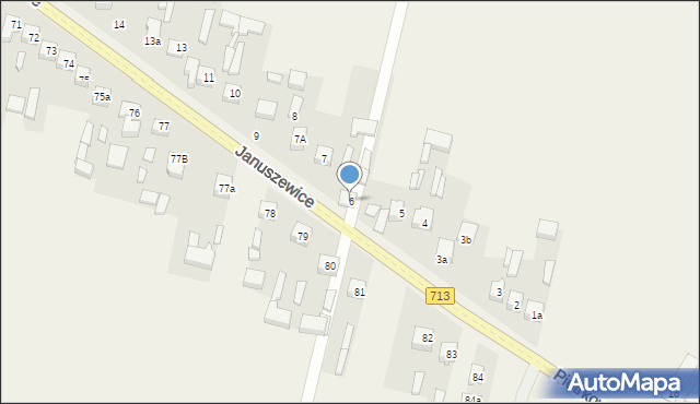 Januszewice, Januszewice, 6, mapa Januszewice