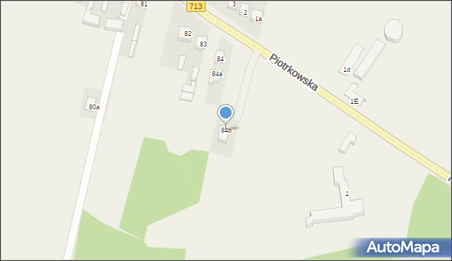 Januszewice, Januszewice, 84b, mapa Januszewice