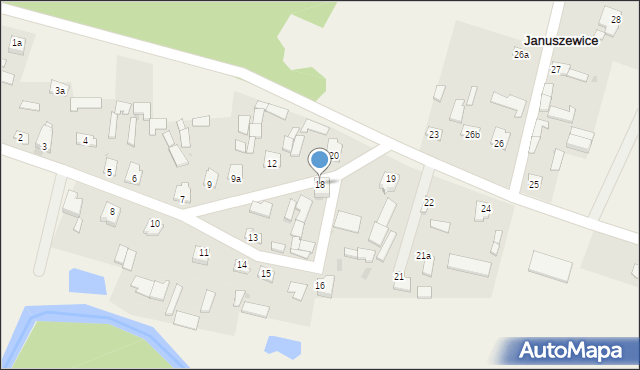 Januszewice, Januszewice, 18, mapa Januszewice