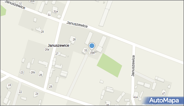Januszewice, Januszewice, 33A, mapa Januszewice